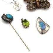 Group lot of vintage 925 sterling silver pendants
