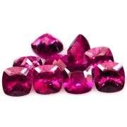Outstanding 6.08ct set of cushion cut Rhodolite Garnets! Untreated!