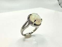 Amazing 5.75 Ct Simulated Color Play Rainbow Opal Ring