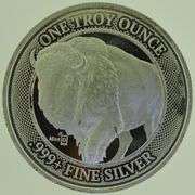 American Buffalo Design Buffalo Bitcoin 1 oz .999+ Silver Round MintID Scan Verified