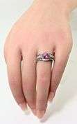 Feminine 14K  Pink Tourmaline & Diamond Ring