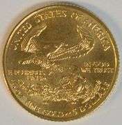Superb Gem BU 1996 $5 American Gold Eagle coin
