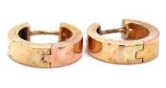 18kt Yellow gold 4.5mm wide huggies
