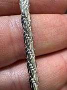 Sterling Silver Diamond-Cut Flat Rope Chain 3.8mm Solid 925 Italy New Necklace 24"
