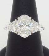 4.68CTW Certified Oval Diamond Ring