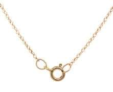 10kt Yellow gold 2.50ct Garnet pendant on chain