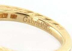 New Gabriel & Co. 0.27ctw Hexagon Frame Semi Mount Ring in 14K
