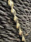 Gold Plated Sterling Silver Magic Twist Rope Chain 4mm Solid 925 Italy 2 Tone Necklace 20"