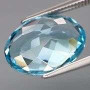 Absolutely stunning 8.18ct 14x10mm vibrant Swiss blue Topaz