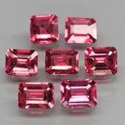 Large examples! 4.60ct set of rare pink Malaya Garnets!