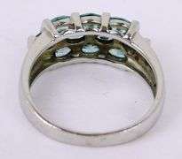 Sterling Blue Topaz Wide Ring, Size 8.5