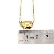 Tiffany&Co. Elsa Peretti 18K 750 Solid Yellow Gold Bean Design Pendant Necklace