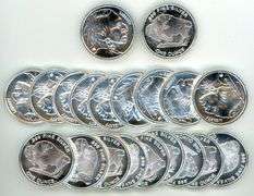 Superb fresh Gem BU roll of 20 pure .999 fine silver 1 oz Buffalo Medallions
