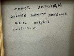 Exquisite Original Art By Manor Shadia- Manor Shadian Golden Autumn