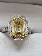 Very High Quality Platinum 5.03 Carat Certified Lab Diamond Ring