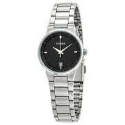 Citizen Quartz Black Dial Stainless Steel Ladies Watch