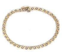 10kt Yellow gold diamond X link bracelet