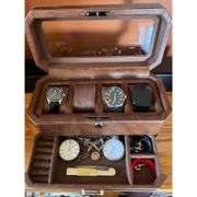 Leather 4 Slot Watch Display Box