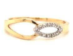 14kt Yellow gold infinity style diamond ring