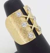 Unique Diamond Ring Crafted in Yellow Gold