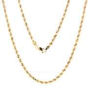 Rope chain necklace in 14kt Yellow gold