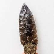 Handcrafted Smoky Quartz Crystal Arrowhead Knife