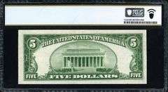 1934A $5 Silver Certificate, Julian–Morgenthau, PCGS XF40, Fr. 1651 (KA Block)