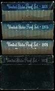 Run of 4 US Proof Sets in Box w/CoA: 1973-1976