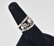 Sterling Silver Elephant Motif Ring