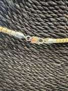 Sterling Silver 2-Tone Gold Plated Diamond-Cut Bead Tube Chain 4mm 925 Italy 18"