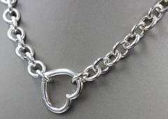 Tiffany & Co open heart clasp link chain necklace