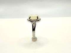 Amazing 5.75 Ct Simulated Color Play Rainbow Opal Ring