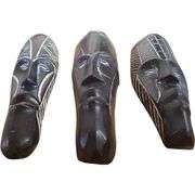 Lot of 3 African Tribal Wall Masks