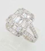 EFFY Diamond Mosaic Ring in 18k White Gold