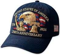 3 United States 250th Anniversary Hat Bald Eagle