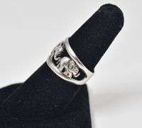 Sterling Silver Elephant Motif Ring