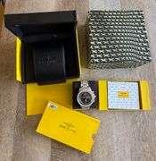 Investment! Showstopper Breitling Super Avenger II Iced Out Custom Made Diamond Watch