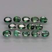 Sparkling! Matched 2.24ct blue green Sapphire set! Heated only!