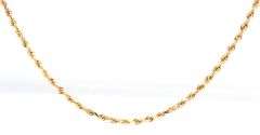 14kt Yellow gold Rope chain necklace