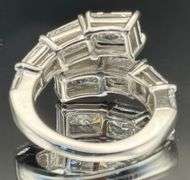 14K WHITE GOLD 6.20CTW RADIANT CUT LAB DIAMOND RING
