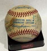 A.L Umpires from1970's signed Ball