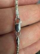Sterling Silver Gold Plated Prism Diamond-Cut Franco Chain 2.5mm 925 Italy 18"