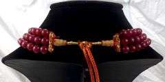 Beautiful 871 Cttw. Mined From The Earth 3 Strand Natural Red Ruby Necklace.
