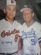 George Brett and Cal Ripken jr signed photo