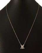 Roberto Coin 0.20ctw Diamond Skull and Crossbones Pendant Necklace in 18K