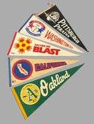 5 extermely collectable Vintage Various sports Pennant, 28"