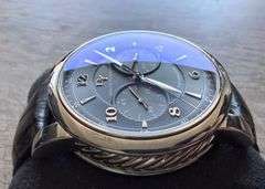 Stunning David Yurman Classic 46mm Automatic Gray Dial Chronograph watch