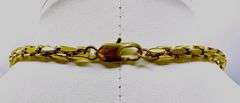 Huge 41.6 Gram 14 Kt Gold Plated Byzantine Rolo Link Chain Necklace
