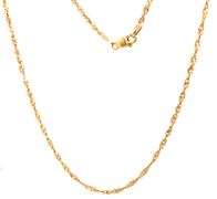 Pretty 18K YG 24" Singapore Link Necklace