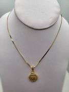Very Unique Pendent 14K Gold  Chain with18k gold pendent, Pure gold nugets